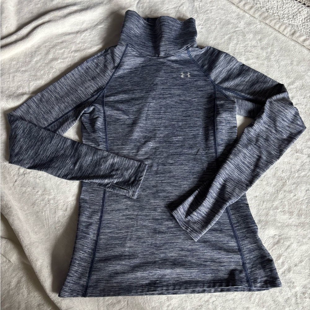 Under Armour Women's Heathered Blue Long Sleeve Top